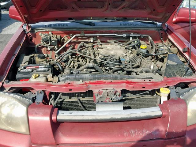 1N6ED27T31C331464 - 2001 NISSAN FRONTIER C RED photo 7