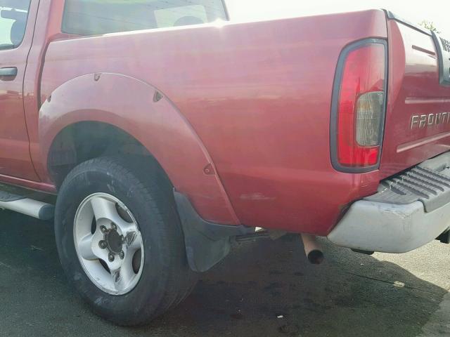 1N6ED27T31C331464 - 2001 NISSAN FRONTIER C RED photo 9