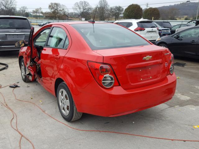 1G1JA5SH4F4114532 - 2015 CHEVROLET SONIC LS 红色 照片 3
