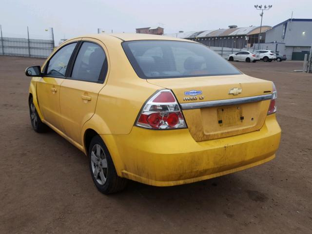 KL1TD56E39B308385 - 2009 CHEVROLET AVEO LS YELLOW photo 3