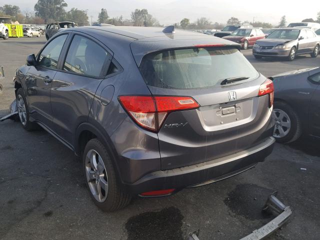 3CZRU5H35HM700574 - 2017 HONDA HR-V LX GRAY photo 3