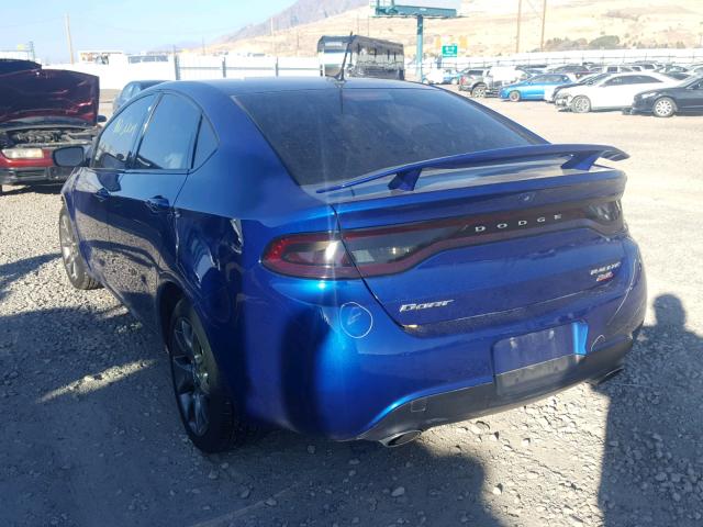 1C3CDFBBXED862133 - 2014 DODGE DART SXT BLUE photo 3