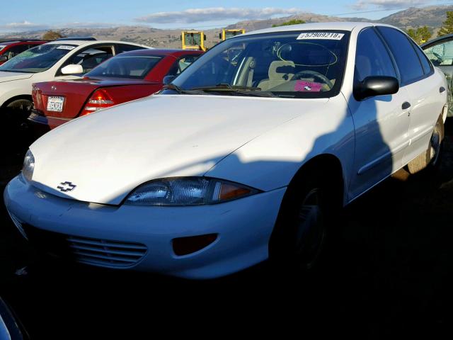 1G1JF5244X7225645 - 1999 CHEVROLET CAVALIER L WHITE photo 2