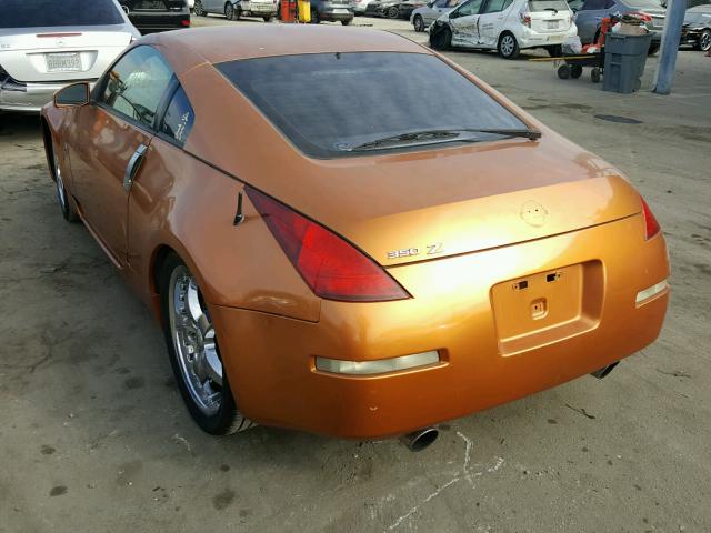 JN1AZ34D43T111293 - 2003 NISSAN 350Z COUPE ORANGE photo 3