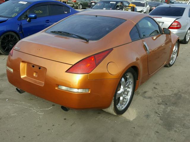 JN1AZ34D43T111293 - 2003 NISSAN 350Z COUPE ORANGE photo 4