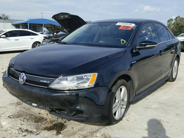 3VW637AJ3DM224834 - 2013 VOLKSWAGEN JETTA HYBR BLACK photo 2