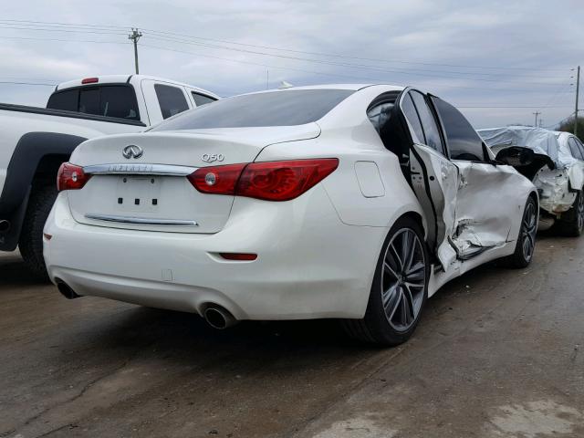 JN1BV7AP9FM341349 - 2015 INFINITI Q50 BASE WHITE photo 4