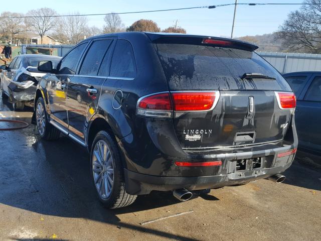 2LMDJ6JK3BBJ03271 - 2011 LINCOLN MKX BLACK photo 3