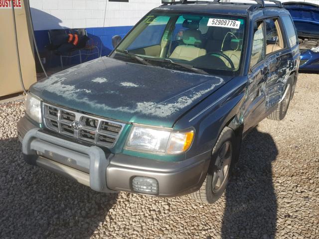 JF1SF6554WH753058 - 1998 SUBARU FORESTER S GREEN photo 2