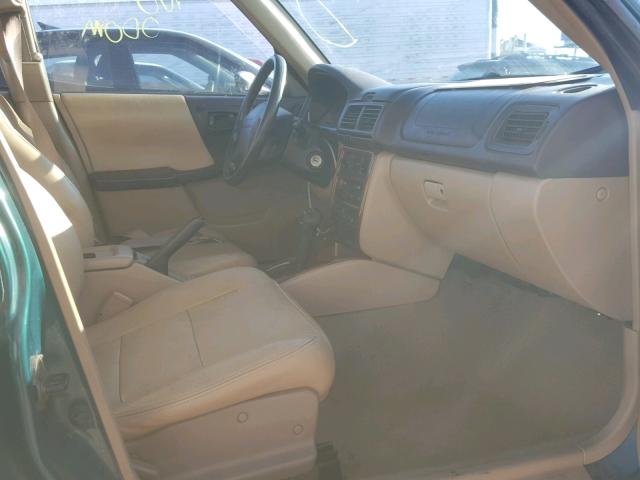 JF1SF6554WH753058 - 1998 SUBARU FORESTER S GREEN photo 5