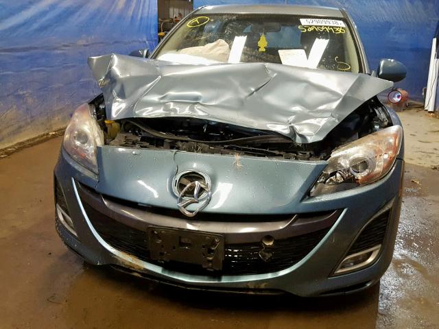 JM1BL1K63B1473377 - 2011 MAZDA 3 S BLUE photo 9