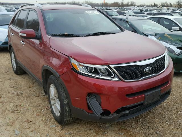 5XYKT4A72EG457896 - 2014 KIA SORENTO LX RED photo 1