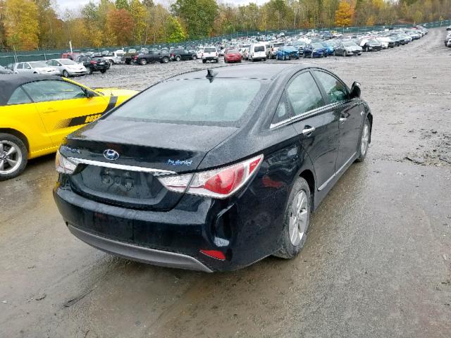 KMHEC4A48DA085039 - 2013 HYUNDAI SONATA HYB BLACK photo 4