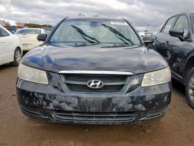 5NPET46C28H360889 - 2008 HYUNDAI SONATA GLS BLACK photo 9