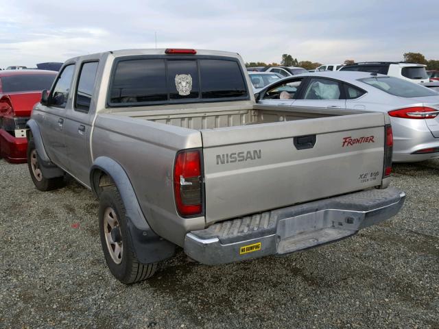 1N6ED27T0YC337829 - 2000 NISSAN FRONTIER C SILVER photo 3