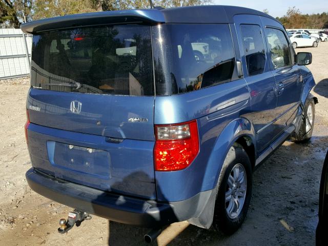 5J6YH28748L002752 - 2008 HONDA ELEMENT EX BLUE photo 4