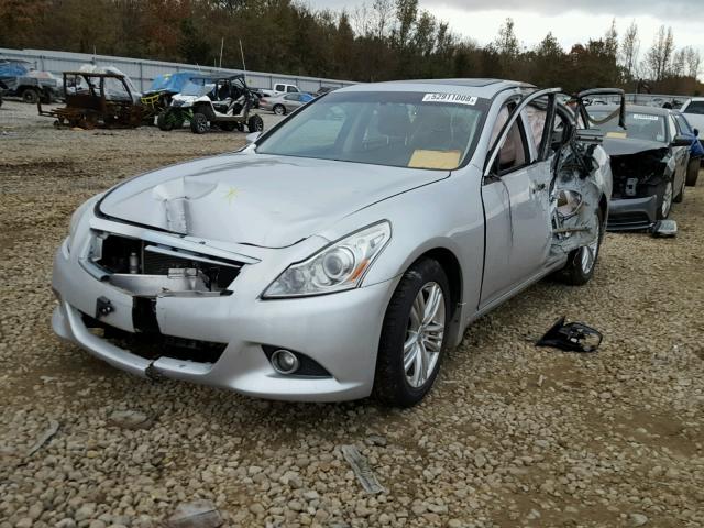 JN1CV6AR4DM760545 - 2013 INFINITI G37 SILVER photo 2