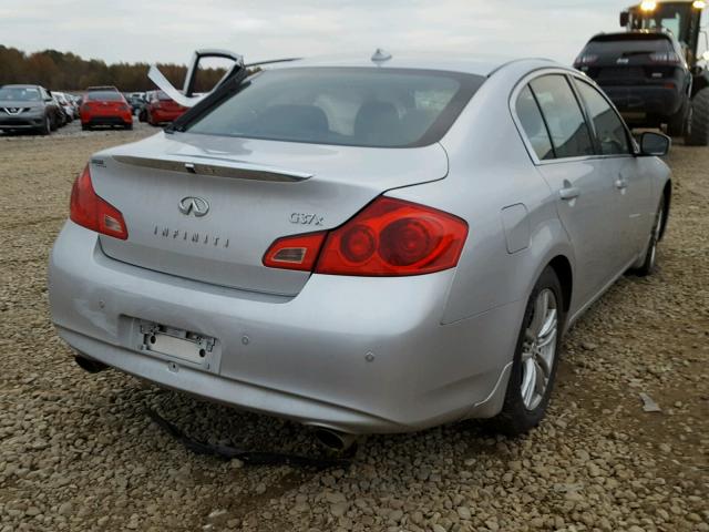 JN1CV6AR4DM760545 - 2013 INFINITI G37 SILVER photo 4