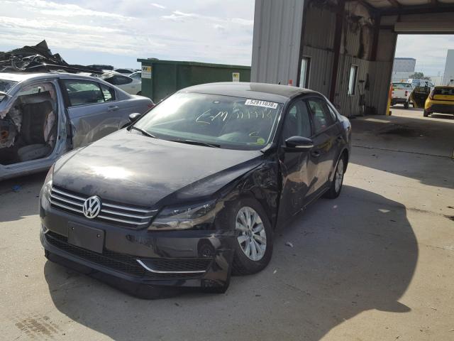 1VWAS7A34EC111038 - 2014 VOLKSWAGEN PASSAT S BLACK photo 2