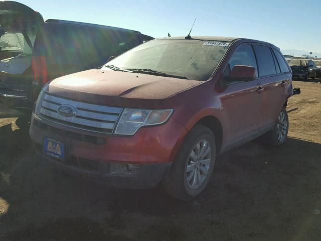 2FMDK48C98BA13787 - 2008 FORD EDGE SEL BURGUNDY photo 2