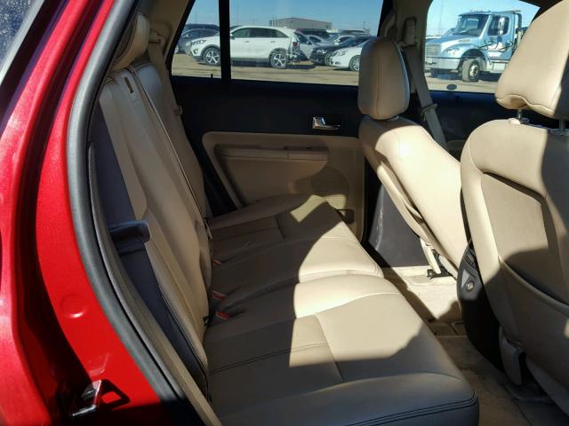 2FMDK48C98BA13787 - 2008 FORD EDGE SEL BURGUNDY photo 6