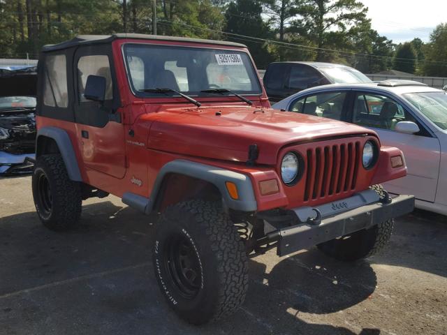 1J4FY29PXVP449838 - 1997 JEEP WRANGLER / RED photo 1