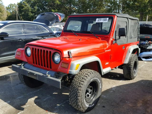 1J4FY29PXVP449838 - 1997 JEEP WRANGLER / RED photo 2