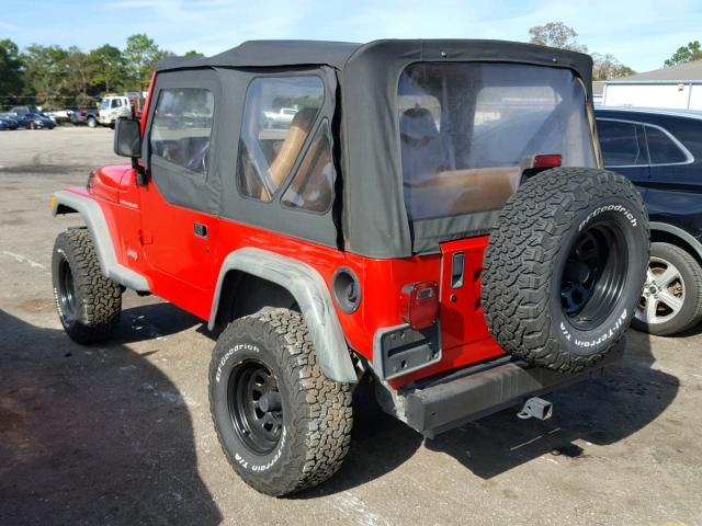 1J4FY29PXVP449838 - 1997 JEEP WRANGLER / RED photo 3