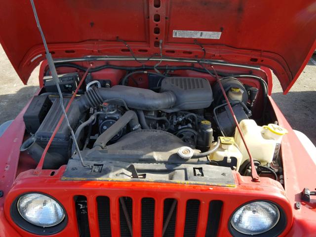 1J4FY29PXVP449838 - 1997 JEEP WRANGLER / RED photo 7