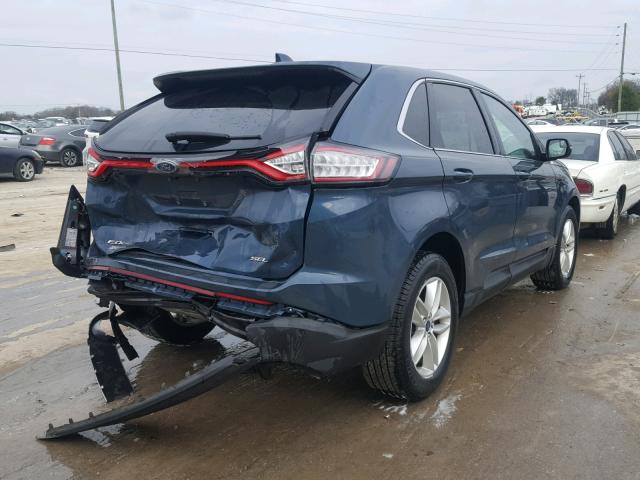 2FMPK3J84GBC34404 - 2016 FORD EDGE SEL BLUE photo 4