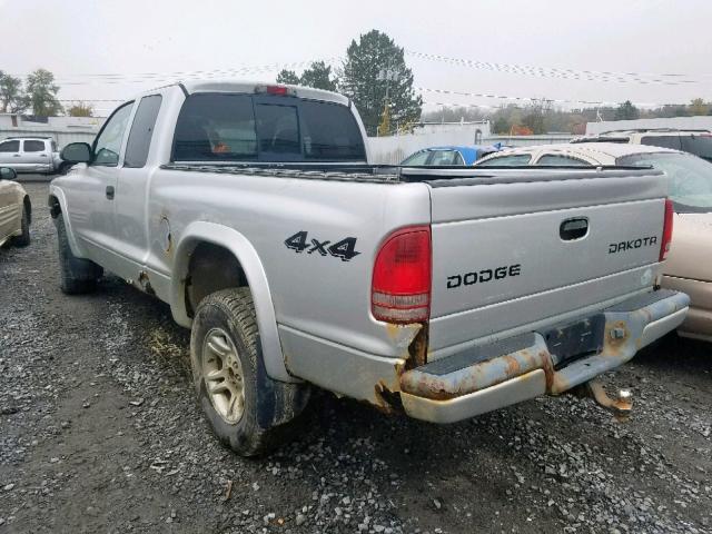 1D7HG32N64S654252 - 2004 DODGE DAKOTA SPO SILVER photo 3