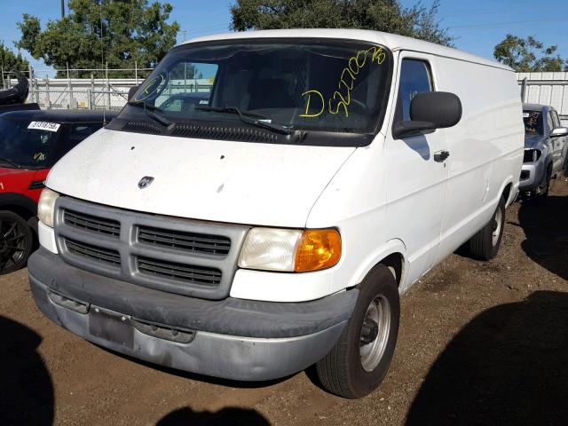 2B7HB11X01K553889 - 2001 DODGE RAM VAN B1 WHITE photo 2