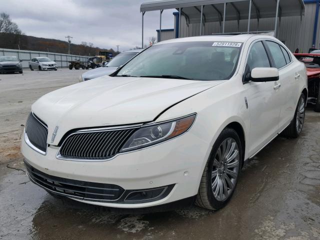 1LNHL9DK4DG605884 - 2013 LINCOLN MKS WHITE photo 2