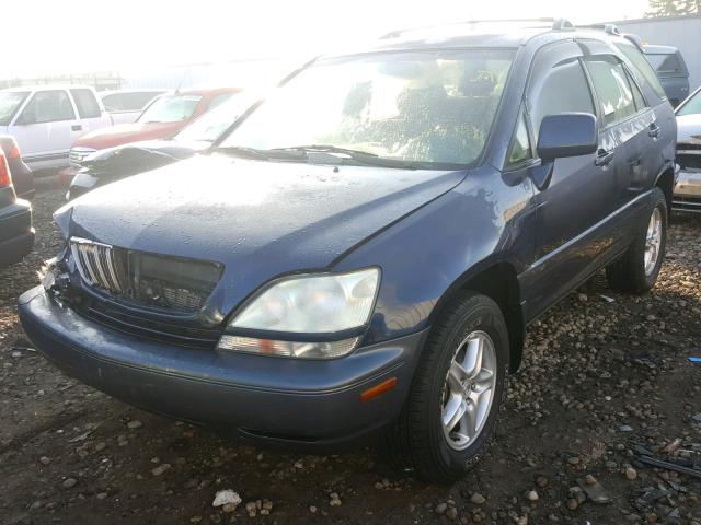 JTJHF10U120262510 - 2002 LEXUS RX 300 BLUE photo 2