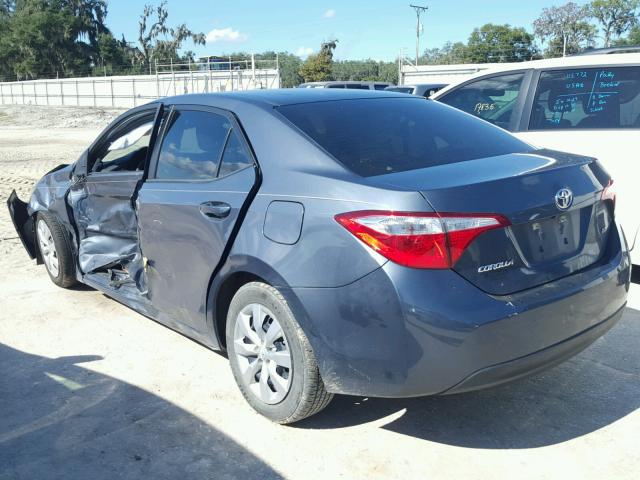 5YFBURHEXEP157517 - 2014 TOYOTA COROLLA L BLUE photo 3