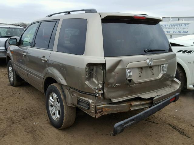 5FNYF18298B027725 - 2008 HONDA PILOT VP BROWN photo 3