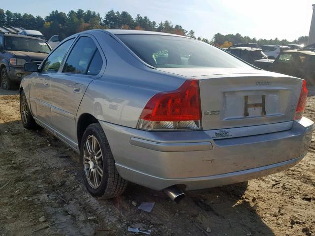 YV1RH592X62545681 - 2006 VOLVO S60 2.5T SILVER photo 3