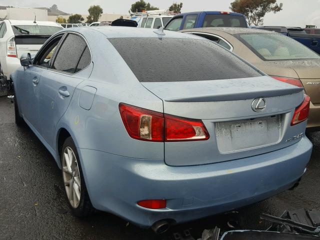 JTHCF5C27C2035549 - 2012 LEXUS IS 250 BLUE photo 3