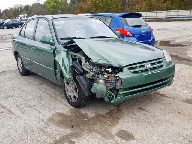 KMHCG45C95U664313 - 2005 HYUNDAI ACCENT GL GREEN photo 1