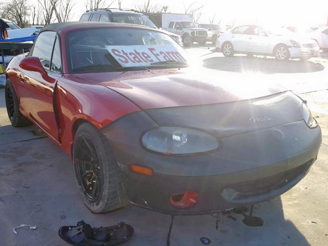 JM1NB353820221563 - 2002 MAZDA MX-5 MIATA RED photo 1