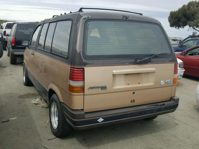 1FMCA11U6JZA79071 - 1988 FORD AEROSTAR BROWN photo 3