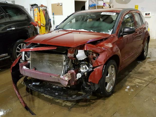 1B3HB48A79D176052 - 2009 DODGE CALIBER SX RED photo 2