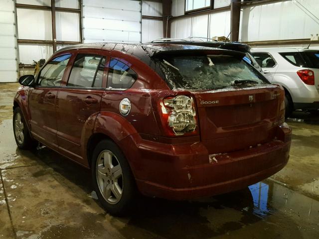 1B3HB48A79D176052 - 2009 DODGE CALIBER SX RED photo 3