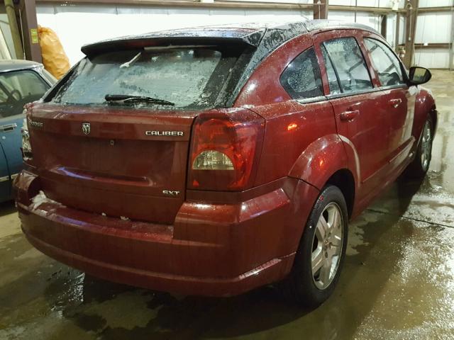 1B3HB48A79D176052 - 2009 DODGE CALIBER SX RED photo 4