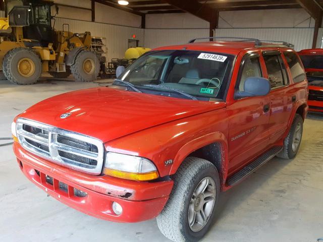 1B4HS28Z0YF250355 - 2000 DODGE DURANGO RED photo 2