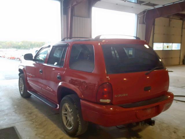 1B4HS28Z0YF250355 - 2000 DODGE DURANGO RED photo 3