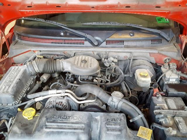 1B4HS28Z0YF250355 - 2000 DODGE DURANGO RED photo 7