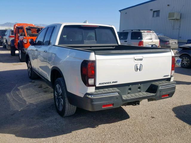 5FPYK3F73HB031525 - 2017 HONDA RIDGELINE WHITE photo 3