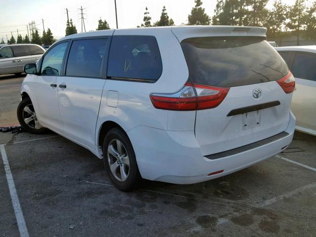 5TDZK3DC2GS694155 - 2016 TOYOTA SIENNA BAS WHITE photo 3