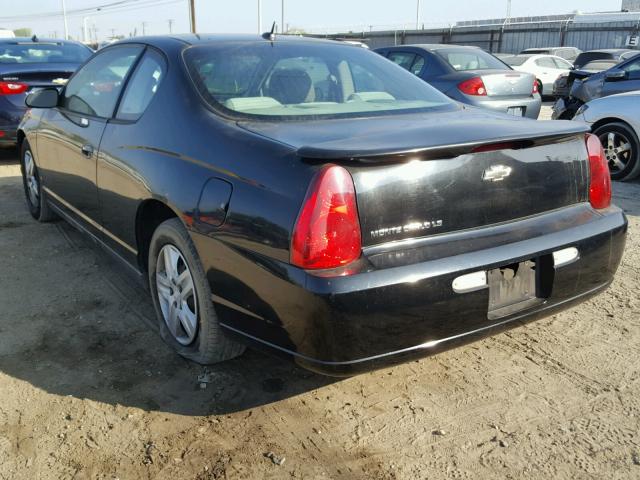 2G1WJ15K369276302 - 2006 CHEVROLET MONTE CARL BLACK photo 3